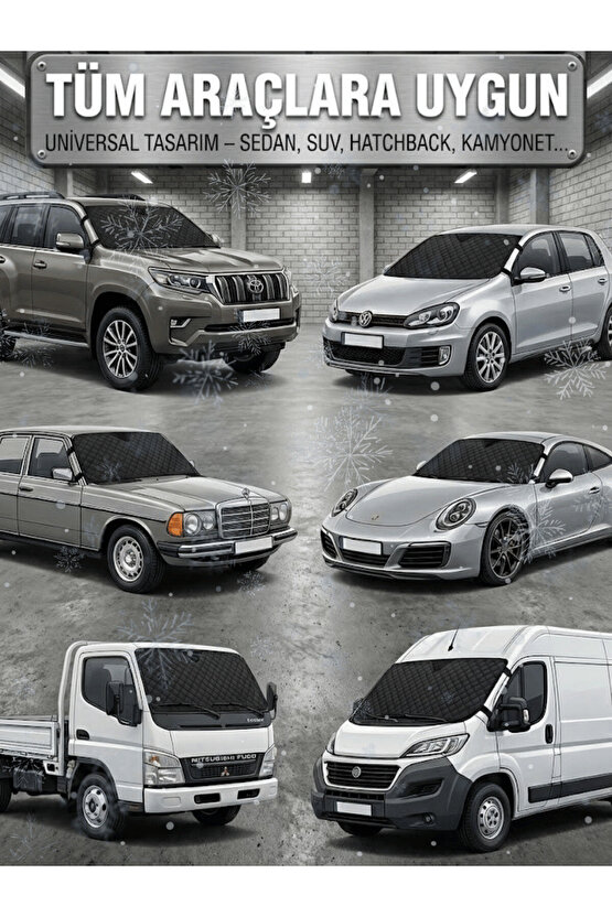 Oto Cam Buzlanma Önleyici Branda Araç Cam Buz Koruyucu Kışlık Koruyucu Kar Buz Önleyici Ön Cam Tente