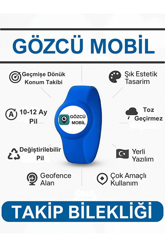 Takip Bilekliği IOS Android Uyumlu Çocuk Genç Yaşlı Hasta Takip Konum Bilekliği Takip Cihazı Simsiz