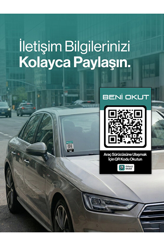 2li QR Numarasız Numaratör Yeni Nesil Araç Motosiklet Numara Gizler Oto Park Kartı Dijital Kimlik