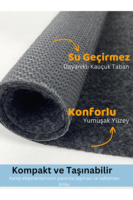 Kamp Matı Çadır Halısı Kaymaz Su Geçirmez Zemin Koruyucu Çadır İçi Dışı Kullanıma Uygun 147x183