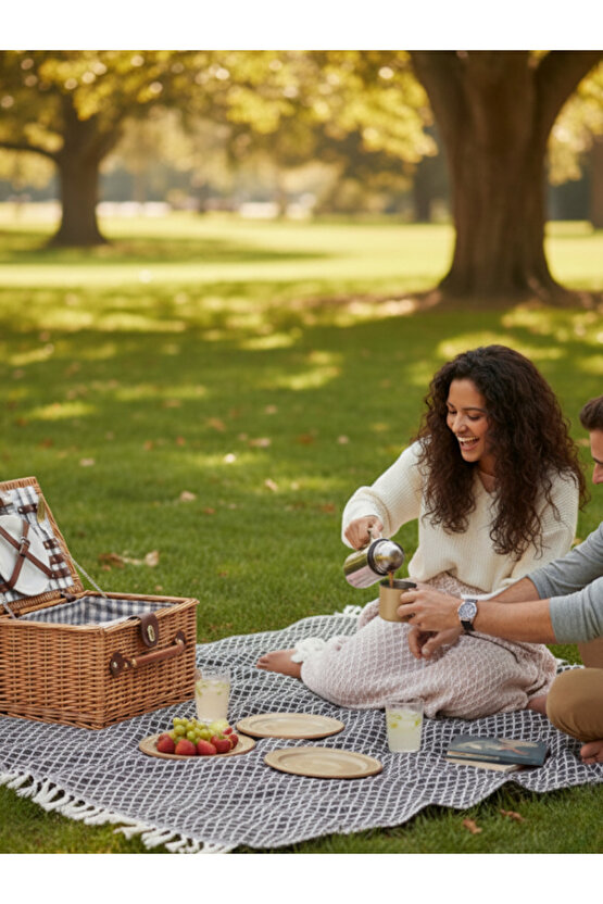 Çok Amaçlı Örtü Koltuk Çekyat Kilim Yatak Piknik Örtüsü Zemin Kaplama Yıkanabilir Saçaklı 170x200 CM