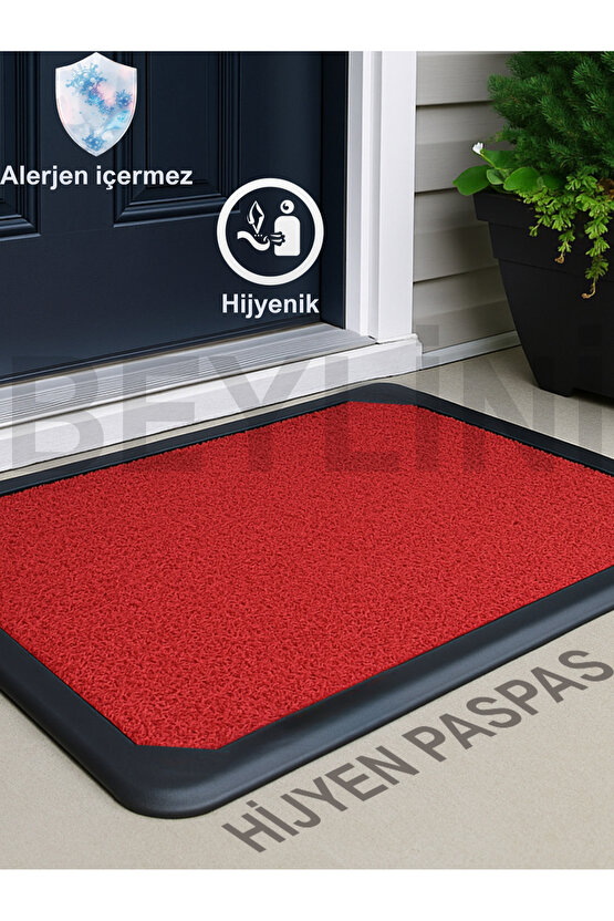 Dezenfektan Hijyen Paspası Dış Kapı Ev Ofis Apartman Giriş Halısı Kıvırcık Paspas Kaydırmaz Havuzlu