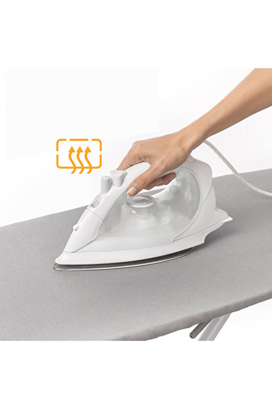Ütü Masası Kılıfı Lastikli Keçeli Yanmaz Ütü Masası Örtüsü Bezi Gri 45x120 CM