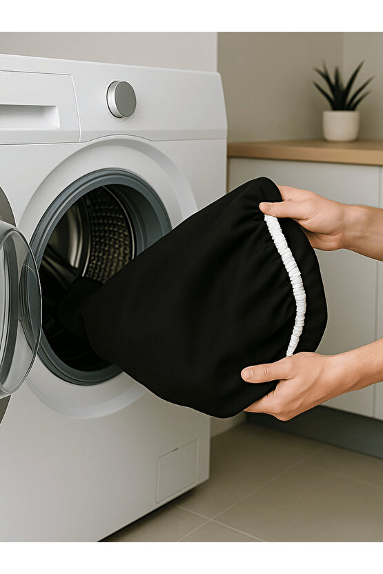 Yanmaz Ütü Masası Kılıfı Hızlı Ütü Kılıfı Örtü Siyah 55x135