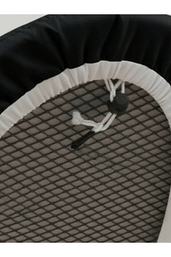 Yanmaz Ütü Masası Kılıfı Hızlı Ütü Kılıfı Örtü Siyah 55x135