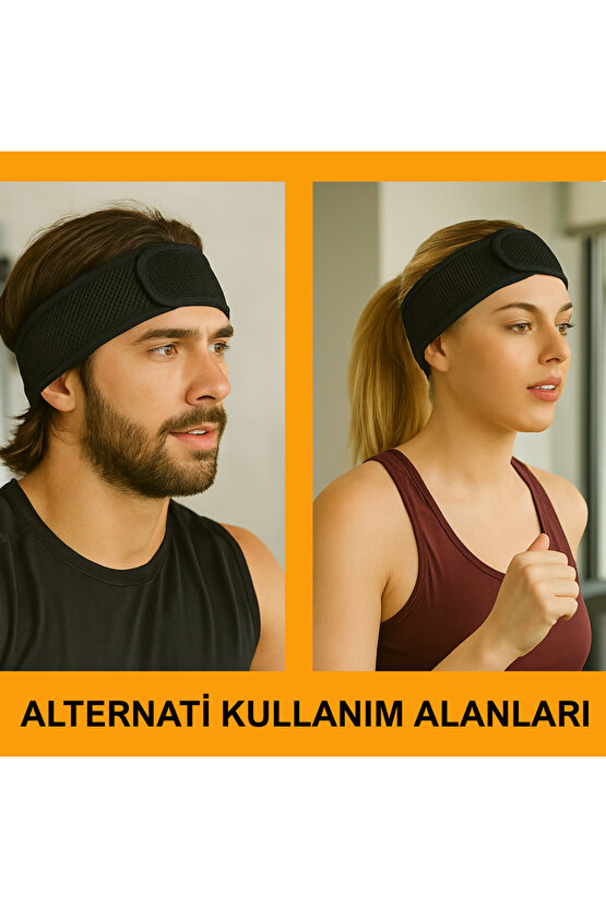 Fileli Saç Bandı 2li Set Makyaj Uygulama Cırtlı Hava Alabilir Cilt Bakım Yoga Spa Ter Sporcu Bandana