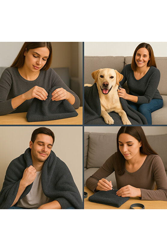 Welsoft Peluş Kumaş Çift Taraflı Yıkanabilir Kesilebilir Koltuk Battaniye Yastık Kaplaması 180x100