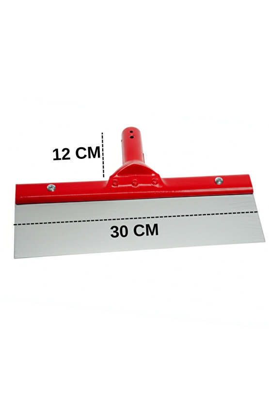 30CM Raspa Zemin Duvar Yer Tavan Köşe Büyük Spatula Profesyonel Kullanım Rahat Ispartula Kırmızı