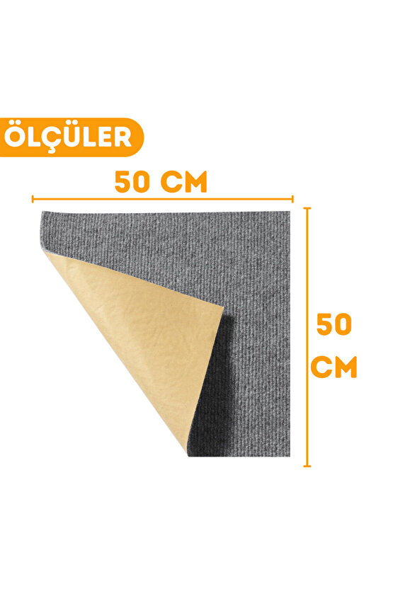 Kendinden Yapışkanlı Halıfleks Keçe Kaymaz Ev Tekne Ofis Yat Denizlicik Marina Karo Halısı 40x40 CM