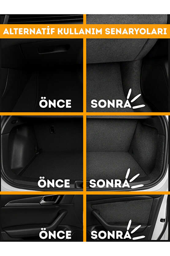 Kendinden Yapışkanlı Bagaj Kaplaması Keçe Oto Zemin Kapı Çatı Dayanıklı Uzun Ömürlü Araç Kaplama 3mm