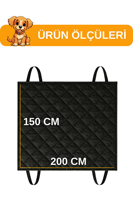 Evcil Hayvan Araba Koltuk Örtüsü Su Geçirmez Dayanıklı Arka Koltuk Koruma Kılıfı Kaymaz 150X200 cm