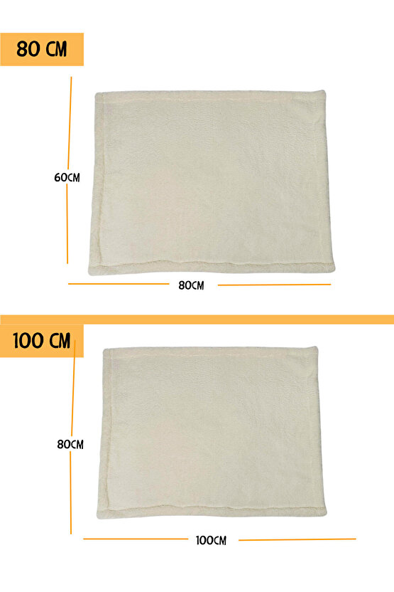 Beylini Kedi Köpek Battaniyesi Premium Peluş Evcil Hayvan Uyku Battaniyesi Yıkanabilir Krem