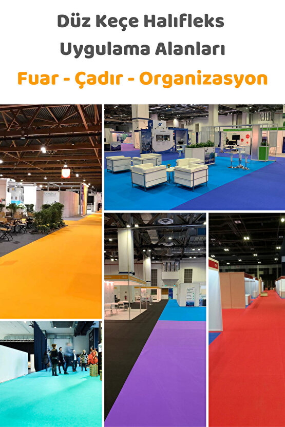 Halıfleks Zemin Yer Kaplama 3 mm Kalınlığında Rip Halı Duvardan Duvara Halıflex Organizasyon Davet