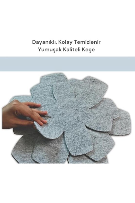 Beylini 12Li Set Tava Tencere Koruyucu Ve Düzenleyici Keçesi (Gri)