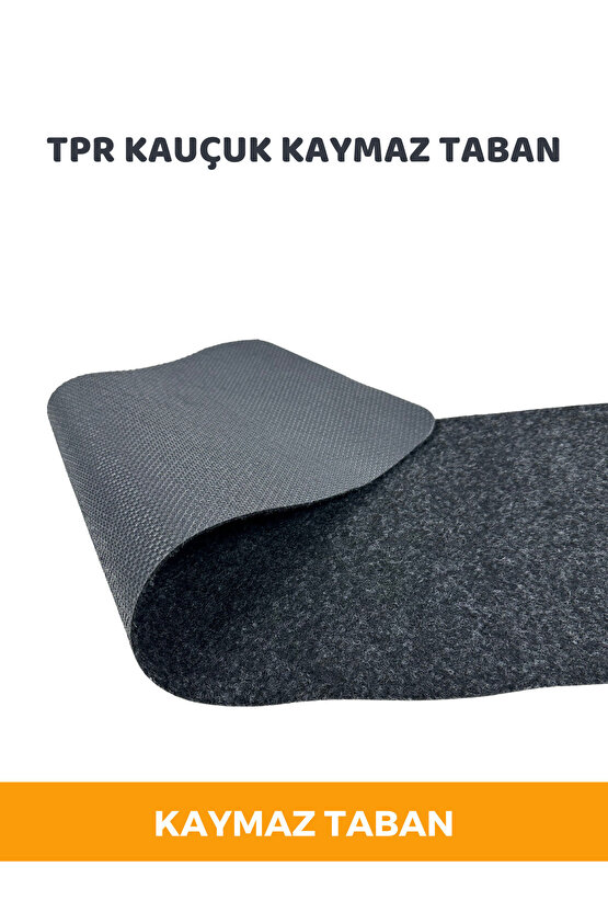 Merdiven Halısı Halıfleks Basamak Ve Merdiven Paspası Kaymaz Taban Antrasit 20x75 Cm (1 ADET)