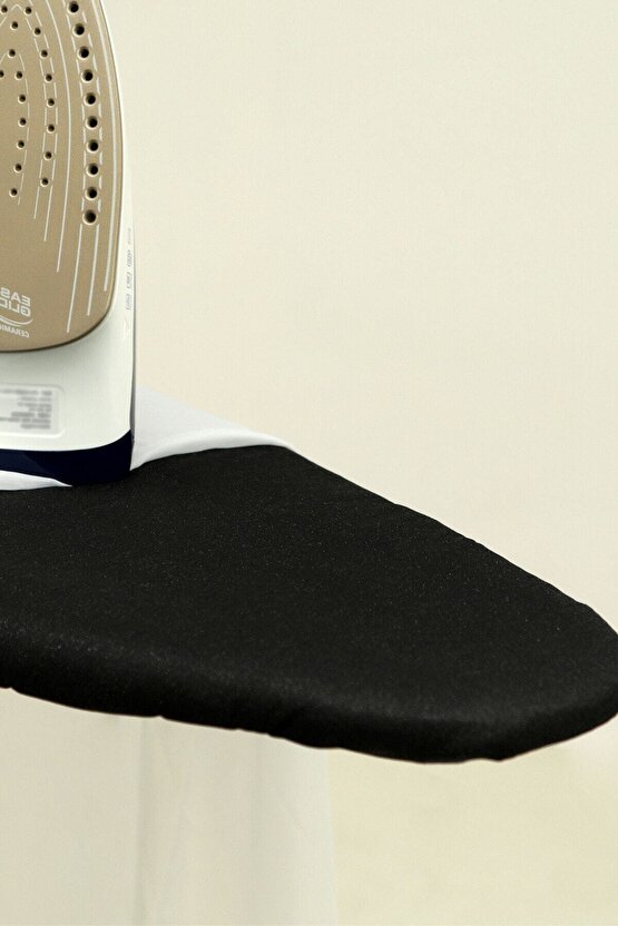 Ütü Masası Kılıfı Örtüsü Bezi, Keçeli,süngerli,lastikli Yanmaz Ayarlanabilir 50x150 Cm Siyah