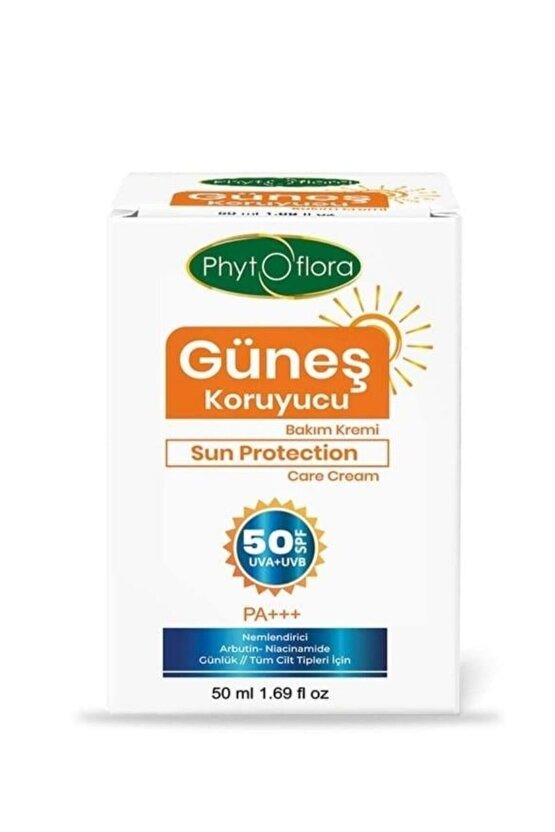 PhytoFlora Yağlı ve Lekeli Ciltler İçin Spf 50+ Güneş Kremi - 50ml