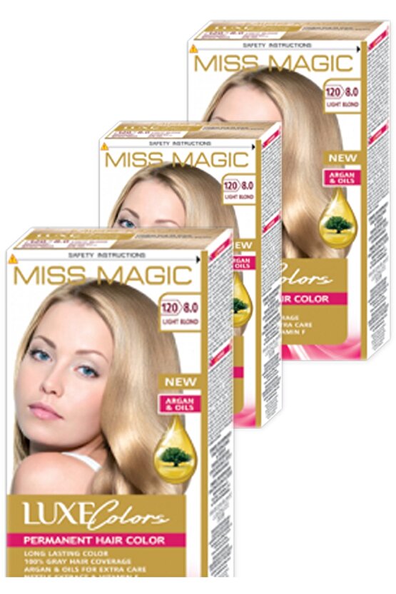 Saç Boyası 8,0 Set Boya 3lü Set