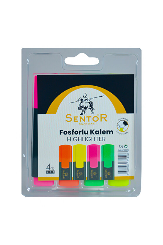 Fosforlu Kalem 4 lü Highlighter 900