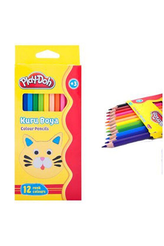 Play-doh Tam Boy 12li Kuru Boya Kalemi Ku001