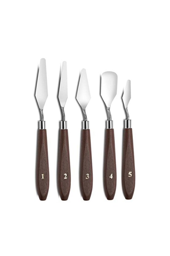 - Resim Spatula Seti, Metal Spatula 5li (painting Knife)