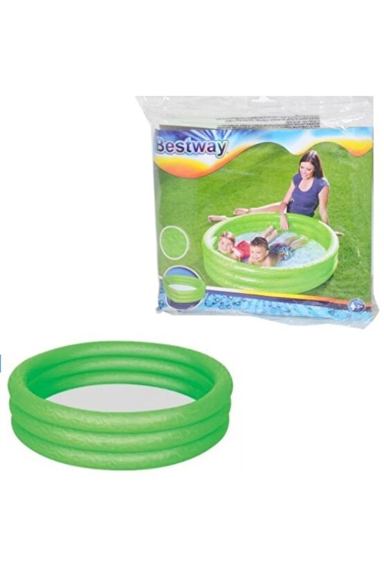 Bw51025 Şişme 3 Halkalı Yuvarlak Çocuk Havuzu 122x25cm Poşetli