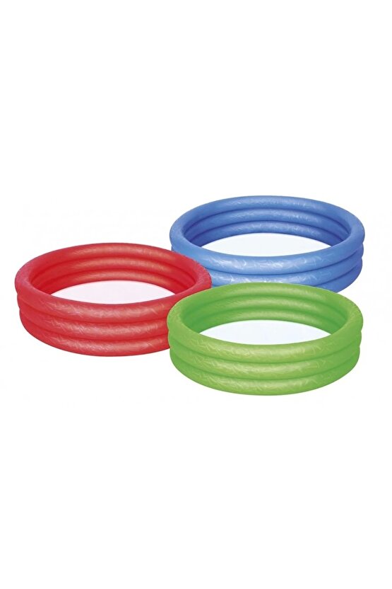 Bw51025 Şişme 3 Halkalı Yuvarlak Çocuk Havuzu 122x25cm Poşetli