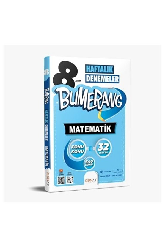 GÜNAY YAYINCILIK 8. SINIF BUMERANG MATEMATİK 32 HAFTALIK DENEMELER (GÜNCEL MÜFREDAT)