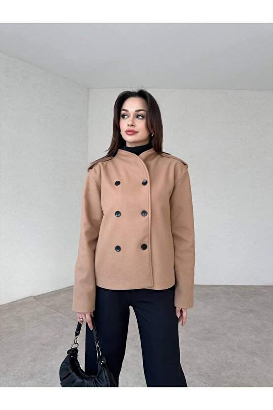 Kadın Kaşe Kısa Ceket