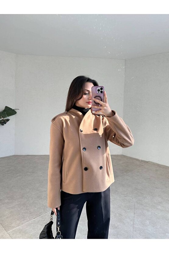 Kadın Kaşe Kısa Ceket