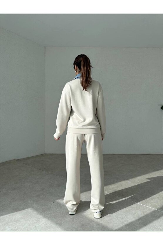 Kadın Kot Detaylı Takım