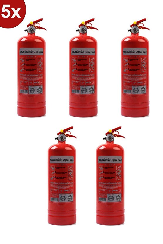 Yangın Tüpü Söndürücü 2kg 5 Li 4 Yıl Garantili 2022 Üretim 2026 Tekrar Dolum