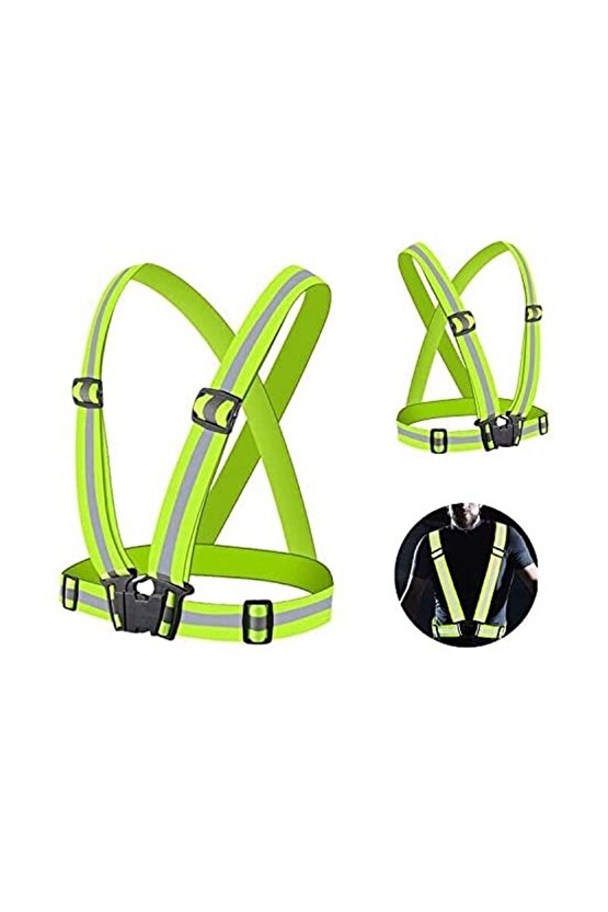 Yüksek Görünürlüklü Reflektörlü Ayarlanabilir Motosiklet Yeleği Reflektörlü Yeni Yasaya Uygun