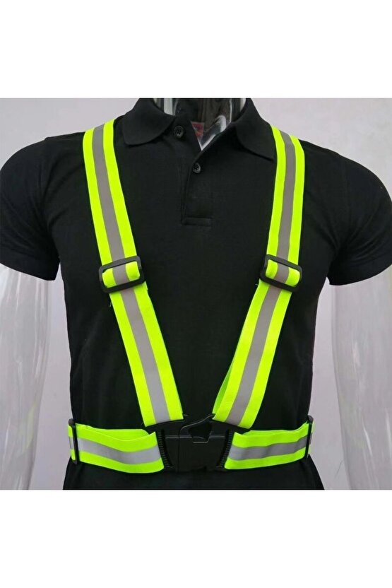 Yüksek Görünürlüklü Reflektörlü Ayarlanabilir Motosiklet Yeleği Reflektörlü Yeni Yasaya Uygun