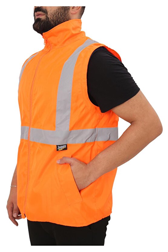 Bestguard Işçi Parkası Yüksek Görünümlü 5 1 Parka - Çok Kullanışlı Ceket Mont Parka