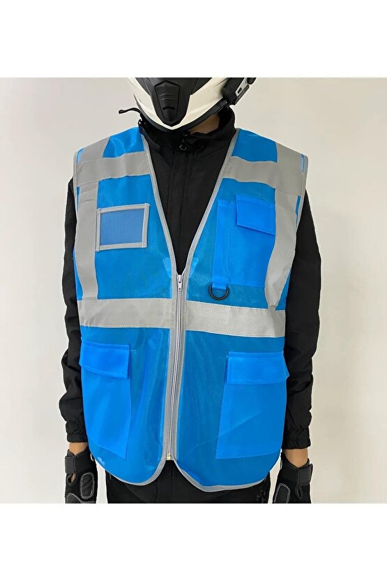 REFREKTÖRLÜ MÜHENDİS YELEĞİ CEPLİ