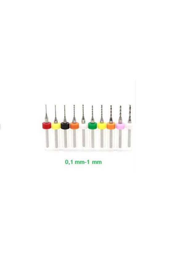10 Parça 0.1 mm - 1.0 mm Tungsten Karbür Delme PCB Matkap Ucu