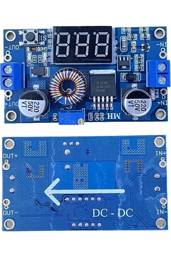 XL4015 75W 5A Dc-Dc Voltmetre Ekranlı (3digits) Voltaj Düşürücü Modül