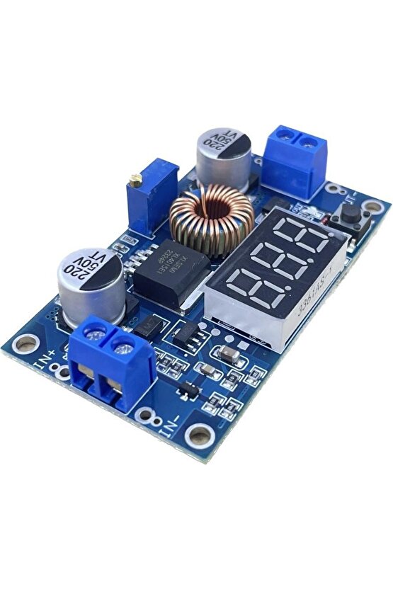 XL4015 75W 5A Dc-Dc Voltmetre Ekranlı (3digits) Voltaj Düşürücü Modül