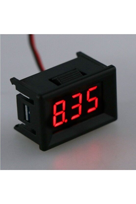 DC 2.4V-30V 2 tel voltmetre Mini 0.36 dijital gerilim ölçer