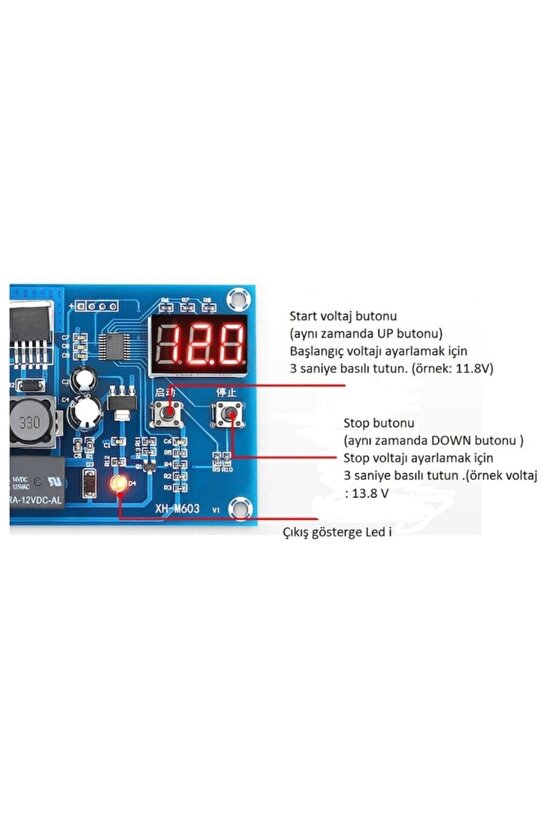 Xh-m603 Şarj Kontrol Devresi 12-24v Akü Şarj Kontrol Modülü Güneş, Lityum Li-on Batarya