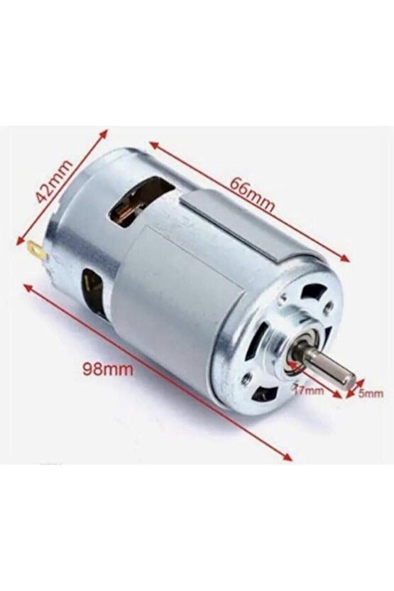 775 DC Motor Rulmanlı 12-36 Volt 12000 RPM Şarjlı Matkap - CNC