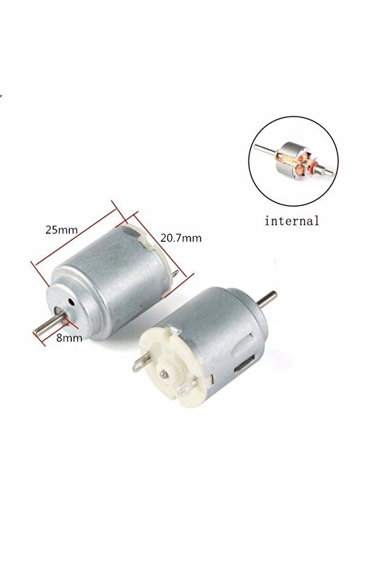 2 Adet R140 Micro 1.5v - 6 V Motor Dc Motor Oyuncak 2mm Şaft