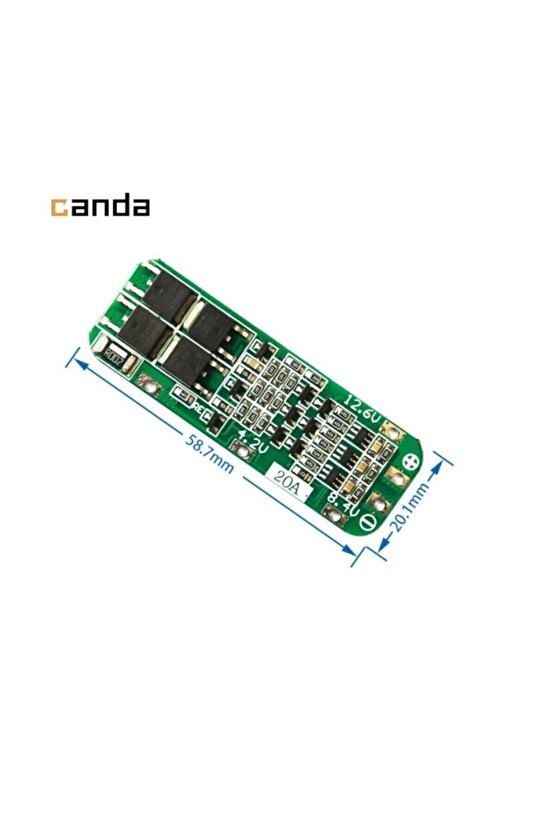 3s 20a 11.1v Pil Koruma Balans Kartı 18650 Lityum Li-ion Batarya 2 Adet