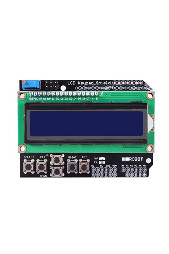 Arduino Lcd Keypad Shield 1602 - 16x2 Lcd Ekran Ve Tuş Takımı Uyumlu