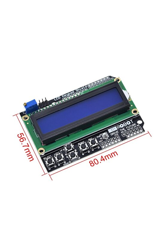Arduino Lcd Keypad Shield 1602 - 16x2 Lcd Ekran Ve Tuş Takımı Uyumlu