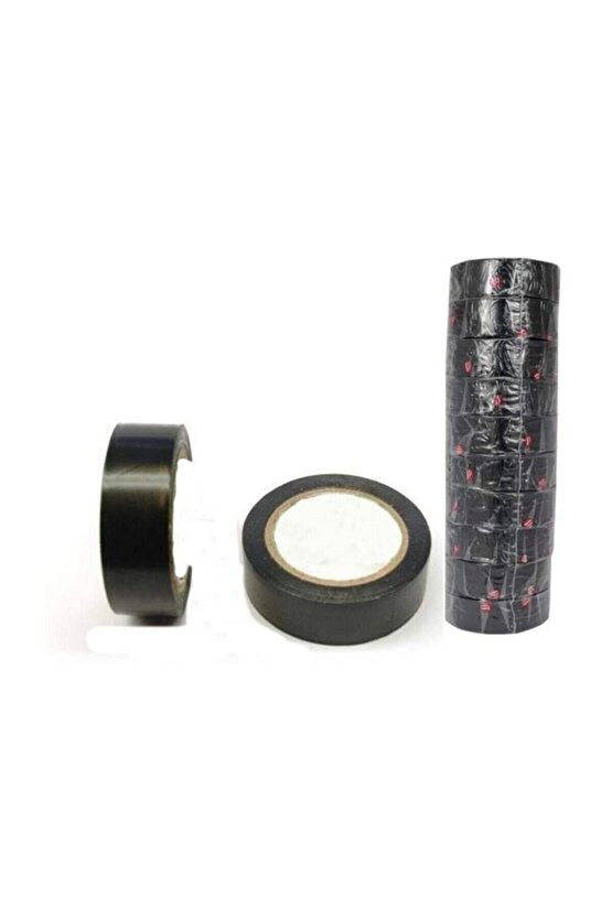 Elektrik Bandı (10 ADET) - İzole Bant - Siyah Elektrik Bant - Elektrik Bandı Paket 10Lu