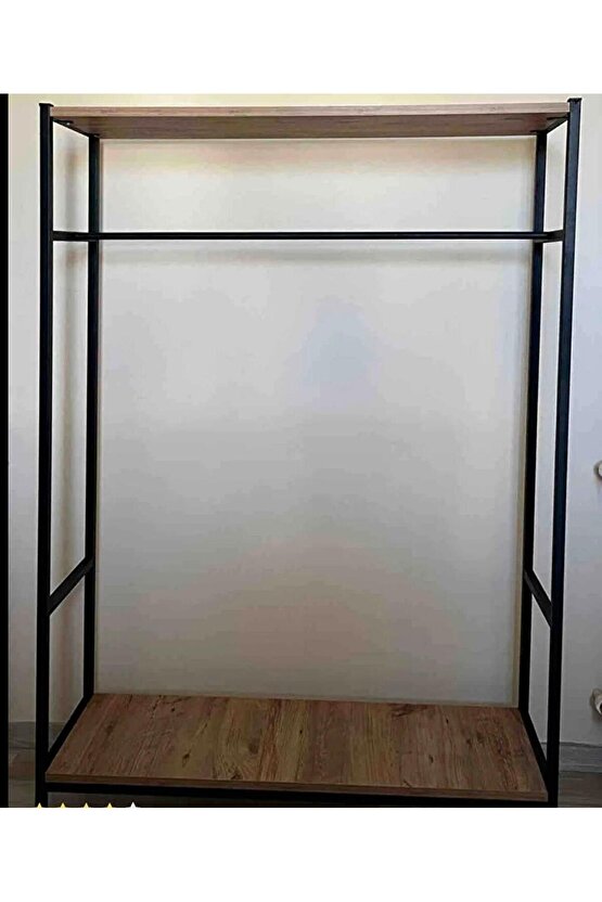 Raflı Askılık Konfeksiyon Askısı Elbise Askılığı