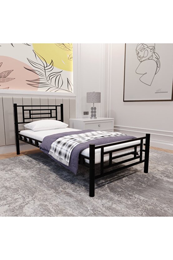 Manolya Tek Kişilik Metal Karyola A Kalite, Ses Çıkarmaz ,Ölçülü Model Karyola