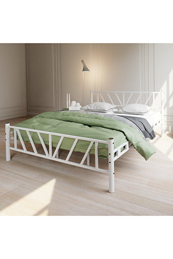 Gardenya Çift Kişilik Metal Karyola A Kalite, Ses Çıkarmaz ,Ölçülü Model Karyola